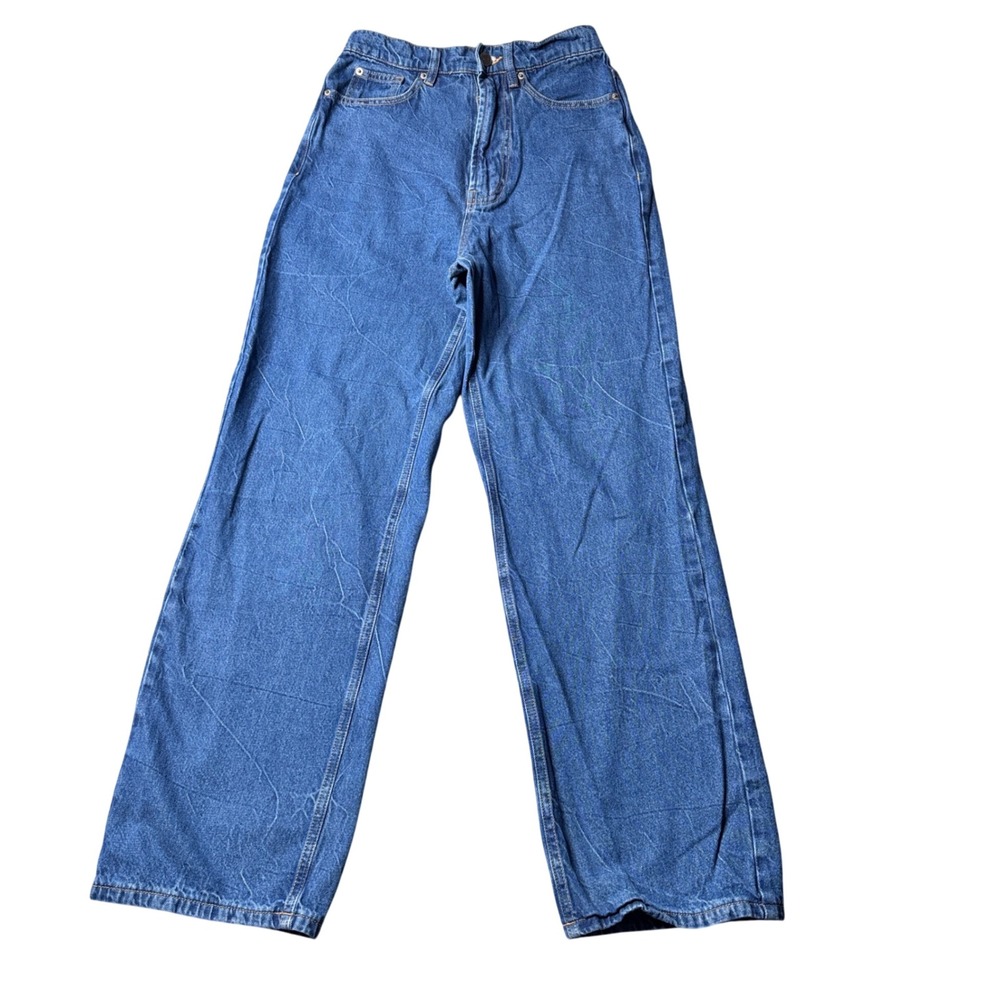 BDG Urban Outfitters High Waisted Wide Leg Jeans Blue Denim Baggy Size 25